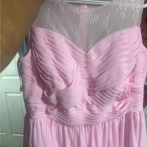 Light Pink Pleated Chiffon Evening Dress